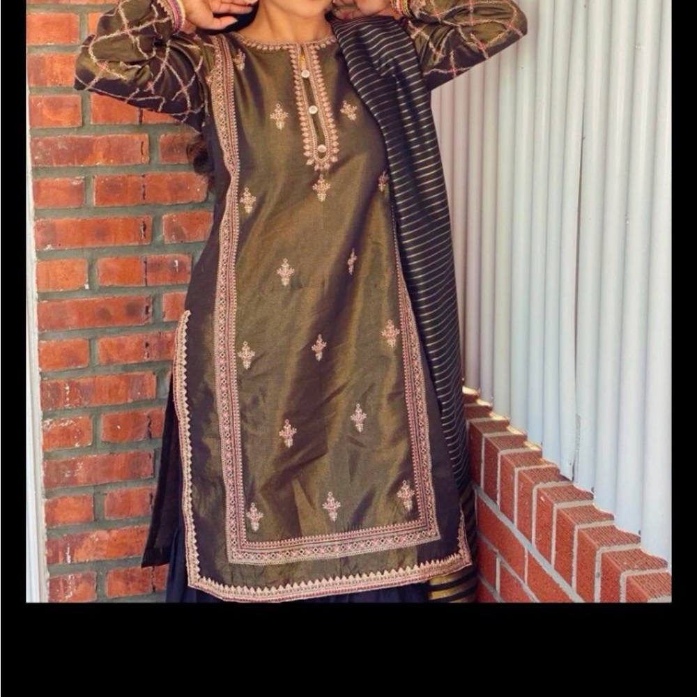 Elegant Embroidered Pakistani/indian gararh suit